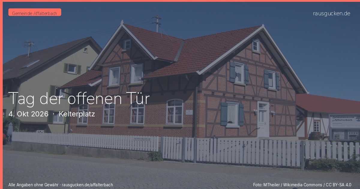 Tag der offenen Tür – Kelterplatz in Affalterbach