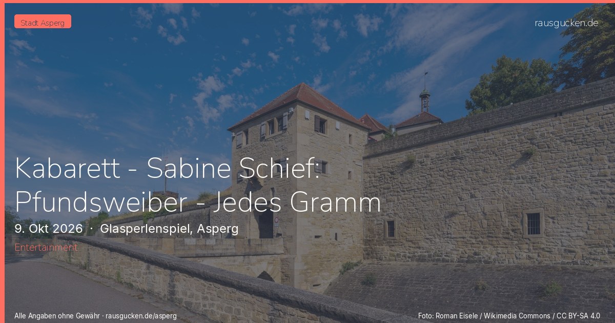 Kabarett - Sabine Schief: Pfundsweiber - Jedes Gramm zählt! – Glasperlenspiel, Asperg in Asperg