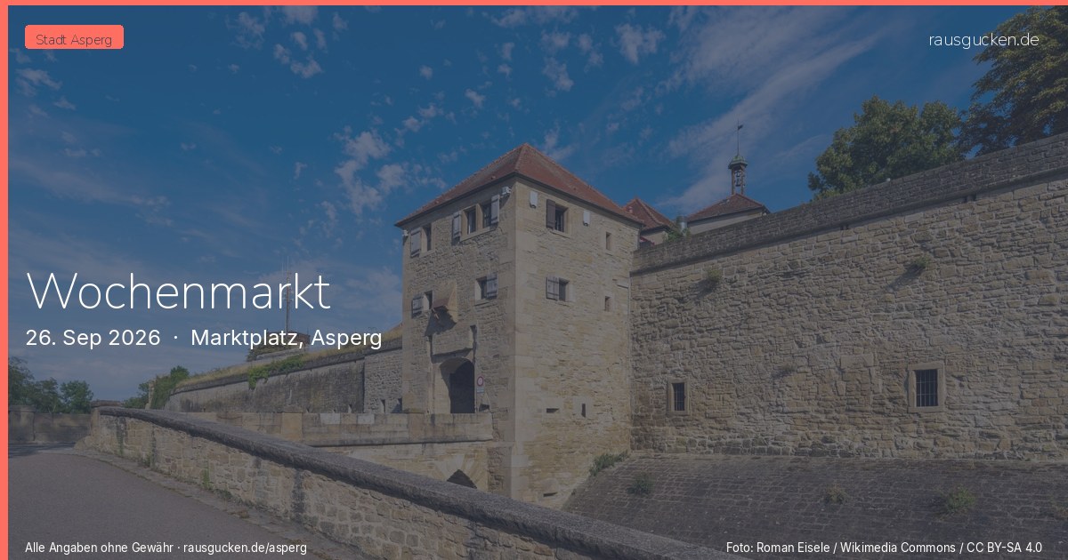Wochenmarkt – Marktplatz, Asperg in Asperg