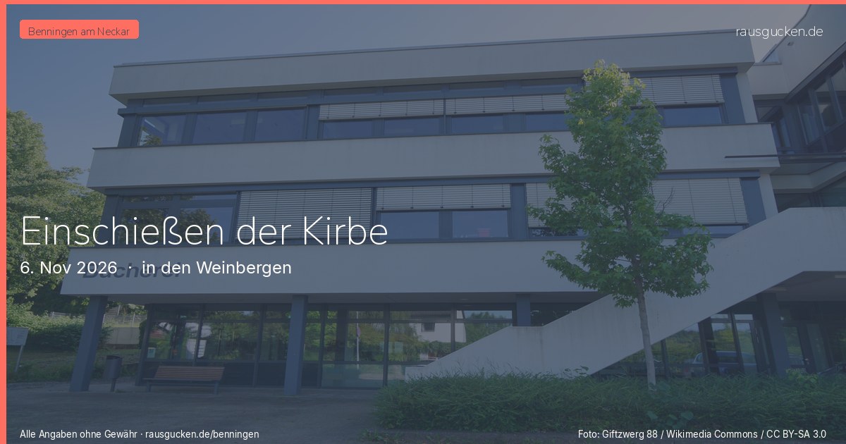 Einschießen der Kirbe – in den Weinbergen in Benningen am Neckar