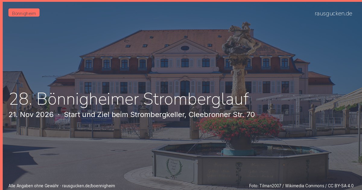 28. Bönnigheimer Stromberglauf – Start und Ziel beim Strombergkeller, Cleebronner Str. 70 in Bönnigheim
