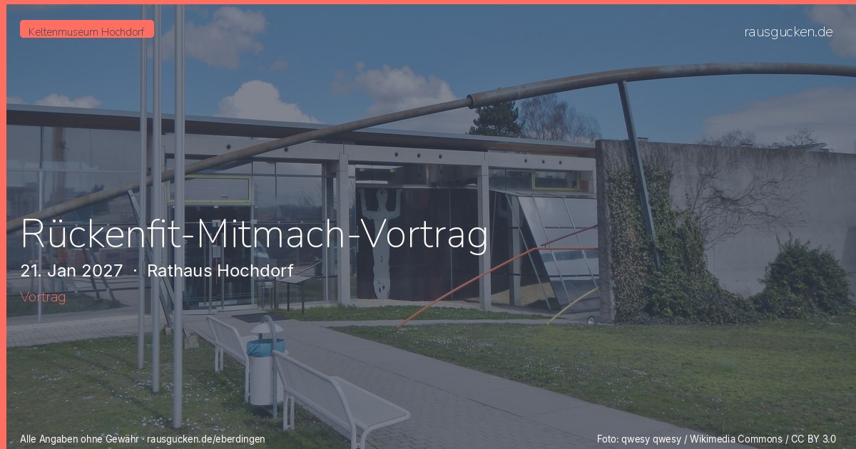 Rückenfit-Mitmach-Vortrag – Rathaus Hochdorf in Eberdingen