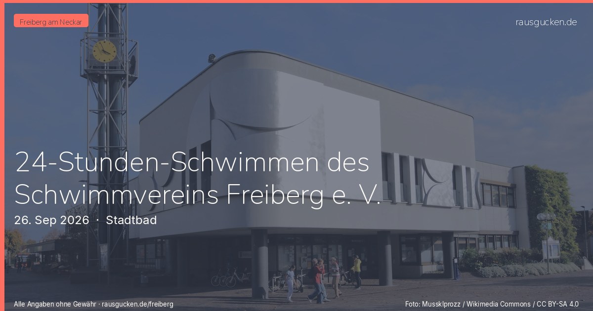 24-Stunden-Schwimmen des Schwimmvereins Freiberg e. V. – Stadtbad in Freiberg am Neckar