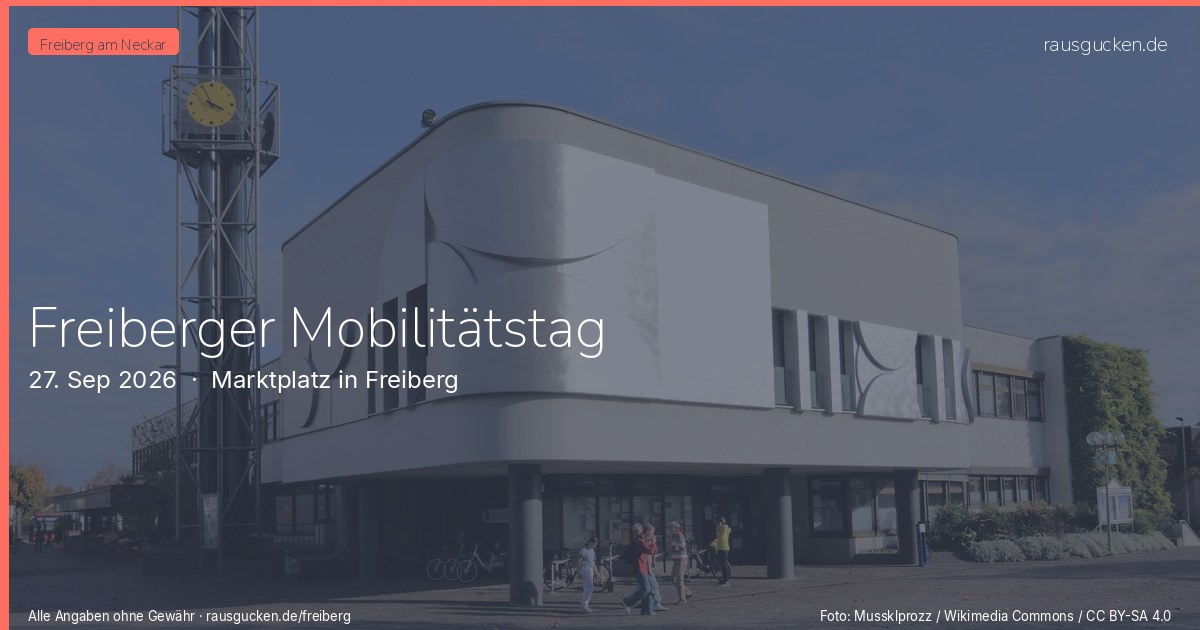 Freiberger Mobilitätstag – Marktplatz in Freiberg in Freiberg am Neckar