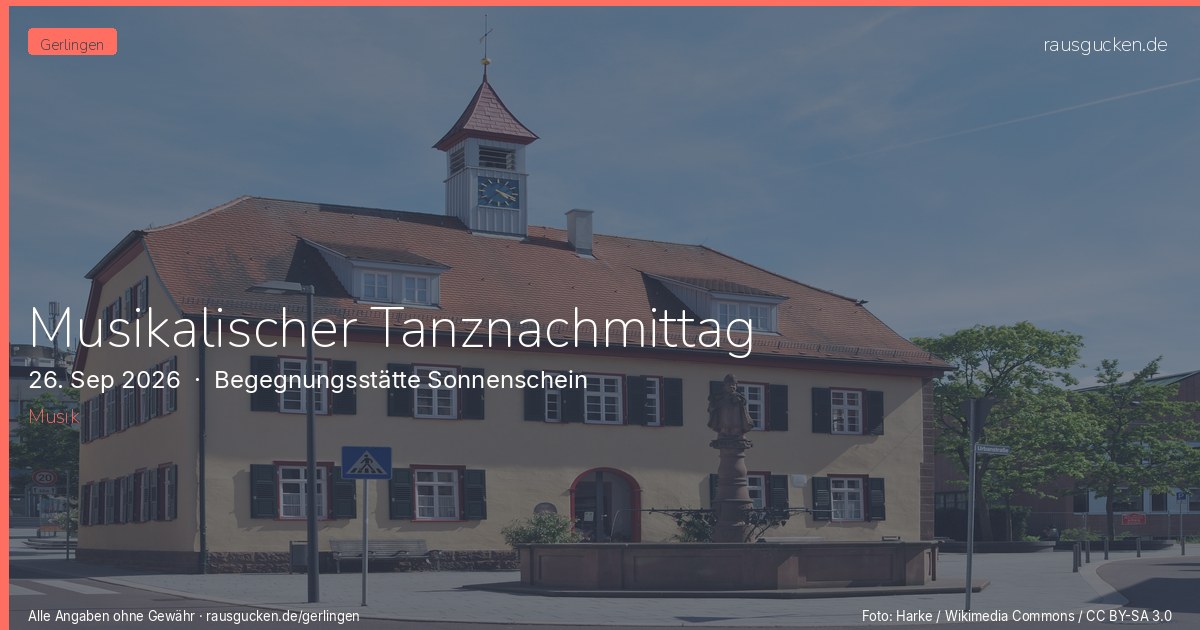 Musikalischer Tanznachmittag – Begegnungsstätte Sonnenschein in Gerlingen
