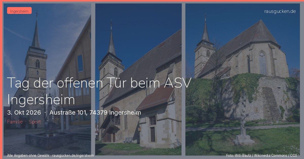 Tag der offenen Tür beim ASV Ingersheim – Austraße 101, 74379 Ingersheim in Ingersheim