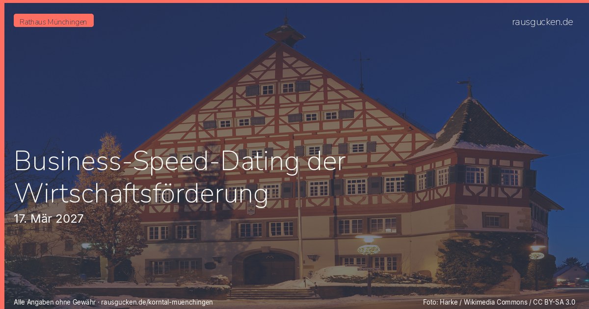 Business-Speed-Dating der Wirtschaftsförderung Korntal-Münchingen – Korntal-Münchingen in Korntal-Münchingen