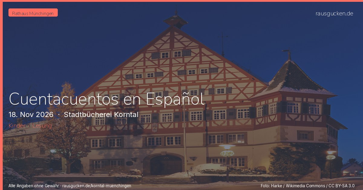 Cuentacuentos en Español – Stadtbücherei Korntal in Korntal-Münchingen