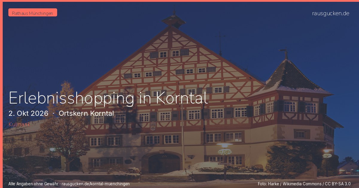 Erlebnisshopping in Korntal – Ortskern Korntal in Korntal-Münchingen
