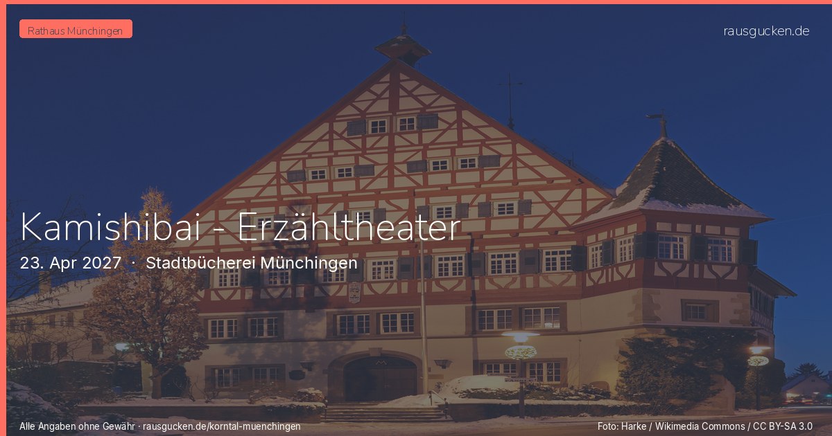 Kamishibai - Erzähltheater – Stadtbücherei Münchingen in Korntal-Münchingen