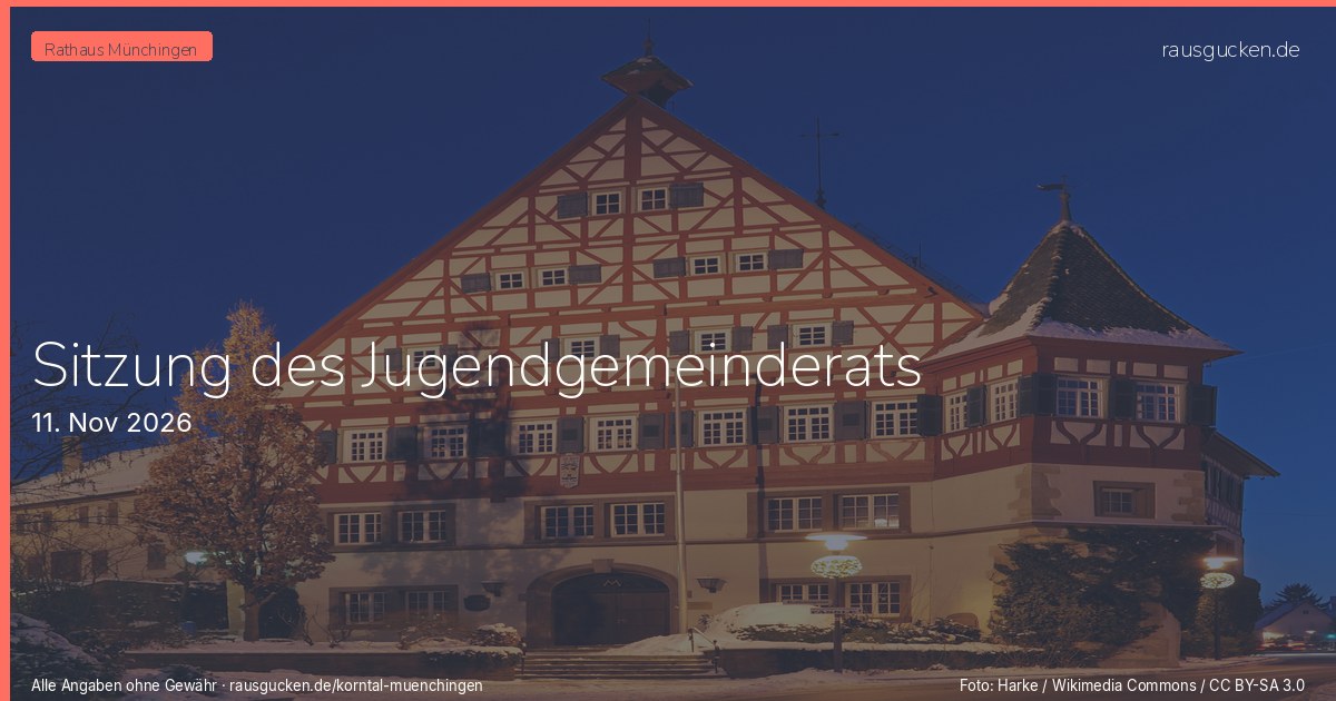 Sitzung des Jugendgemeinderats – Korntal-Münchingen in Korntal-Münchingen