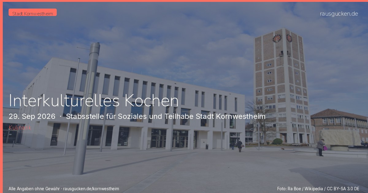 Interkulturelles Kochen – Stabsstelle für Soziales und Teilhabe Stadt Kornwestheim in Kornwestheim