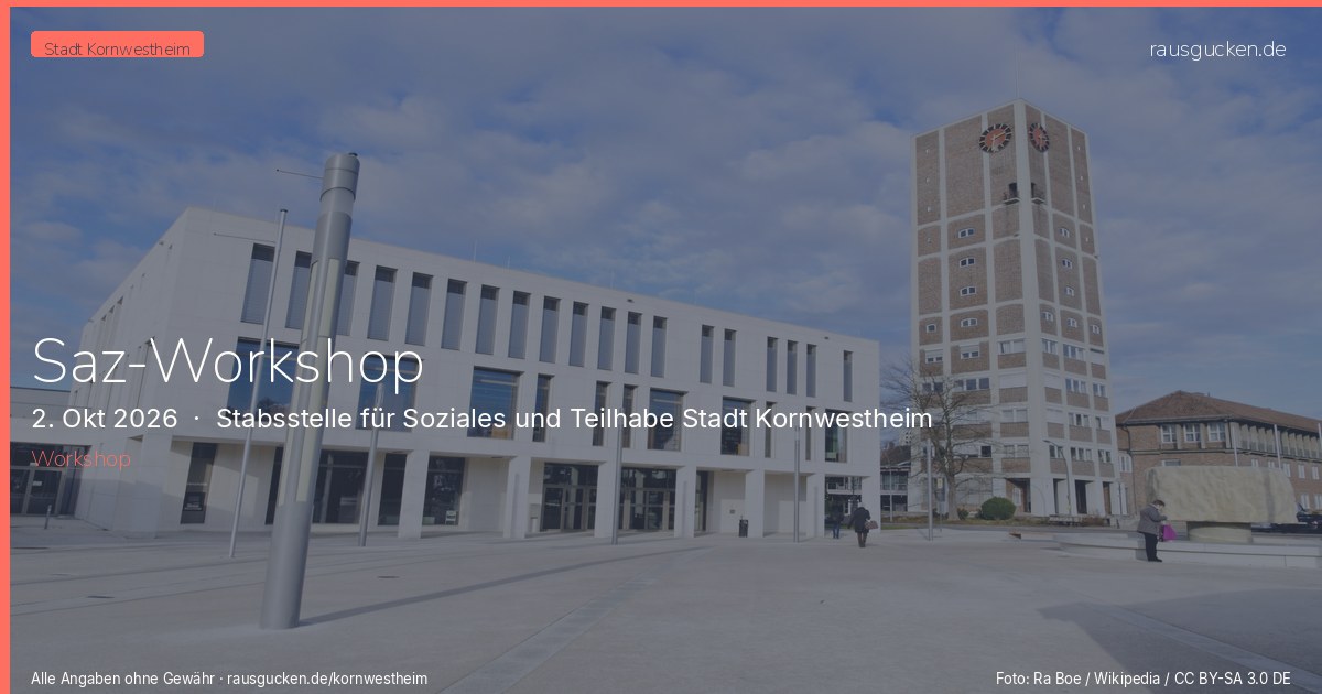 Saz-Workshop – Stabsstelle für Soziales und Teilhabe Stadt Kornwestheim in Kornwestheim