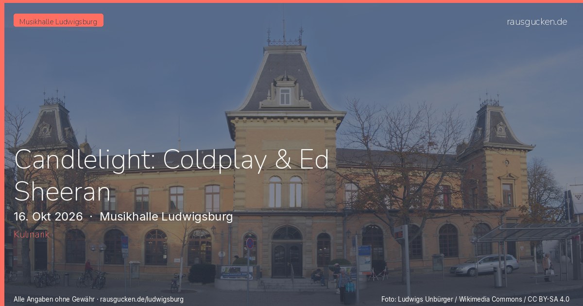 Candlelight: Coldplay & Ed Sheeran – Musikhalle Ludwigsburg in Ludwigsburg