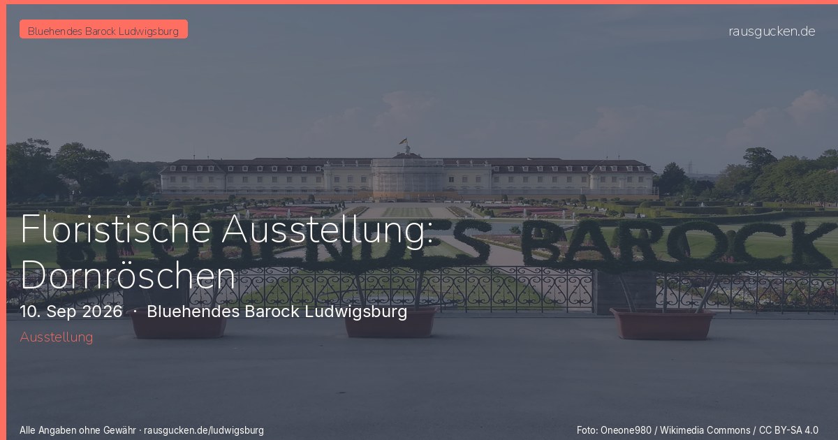 Floristische Ausstellung: Dornröschen – Bluehendes Barock Ludwigsburg in Ludwigsburg