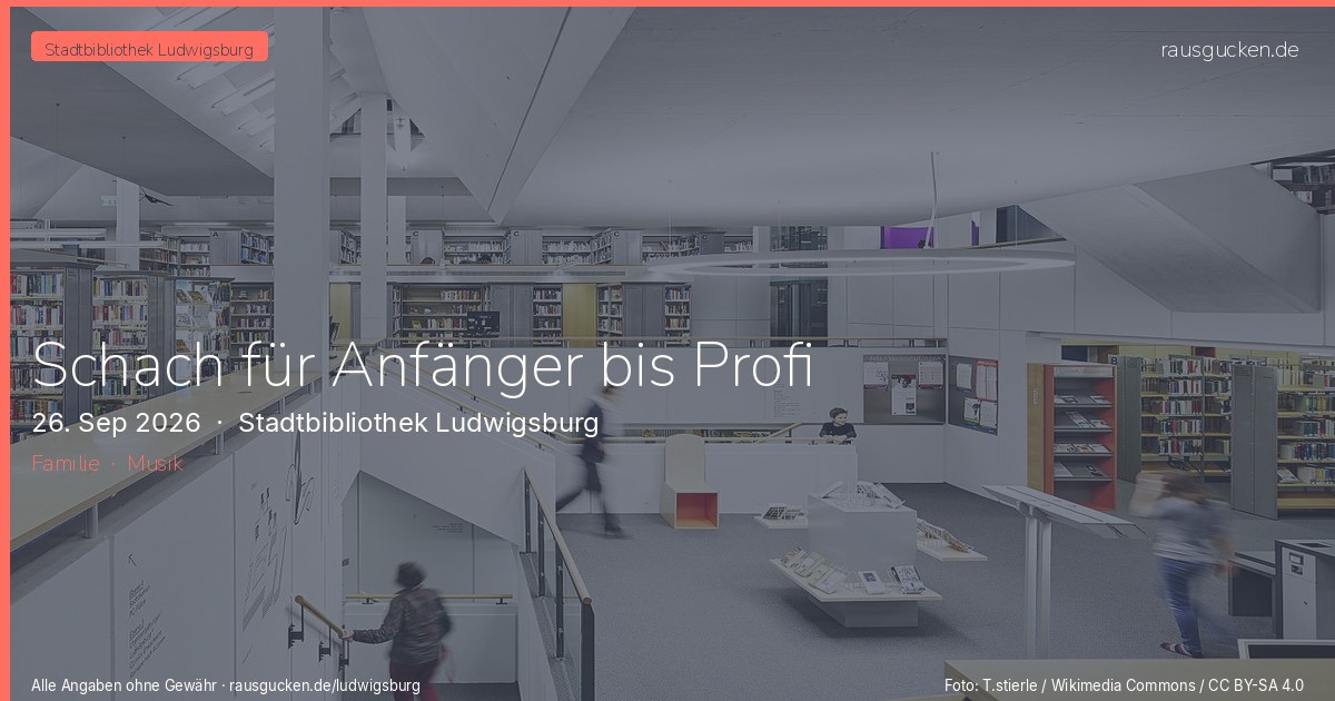 Schach für Anfänger bis Profi – Stadtbibliothek Ludwigsburg in Ludwigsburg