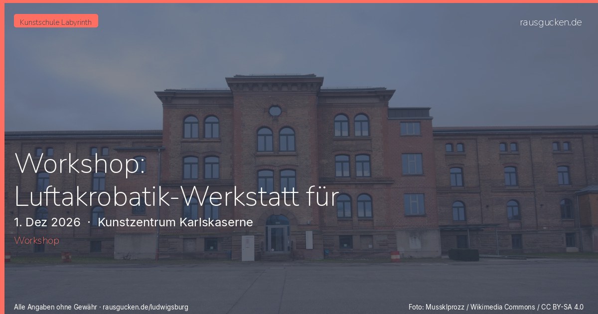 Workshop: Luftakrobatik-Werkstatt für Fortgeschrittene von 9-16 Jahren in Ludwigsburg – Kunstzentrum Karlskaserne in Ludwigsburg