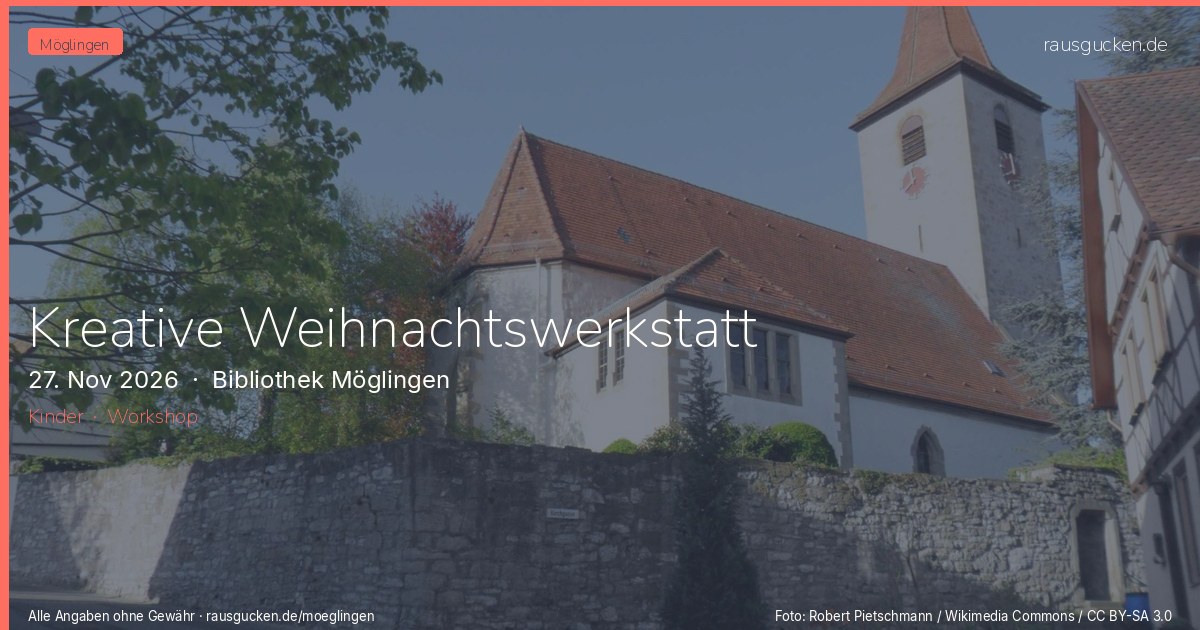 Kreative Weihnachtswerkstatt – Bibliothek Möglingen in Möglingen