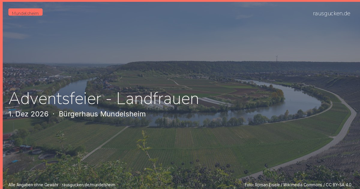 Adventsfeier - Landfrauen – Bürgerhaus Mundelsheim in Mundelsheim