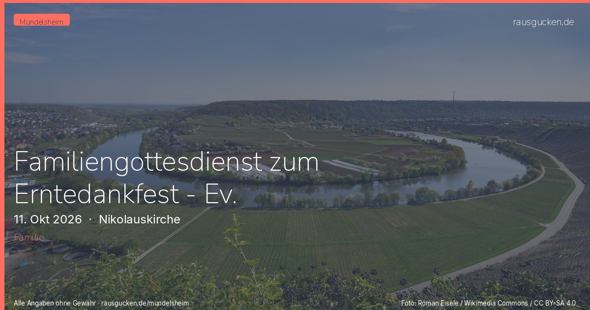 Familiengottesdienst zum Erntedankfest - Ev. Kirchengemeinde – Nikolauskirche in Mundelsheim