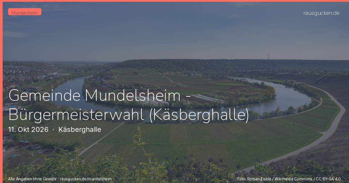 Gemeinde Mundelsheim - Bürgermeisterwahl (Käsberghalle) – Käsberghalle in Mundelsheim