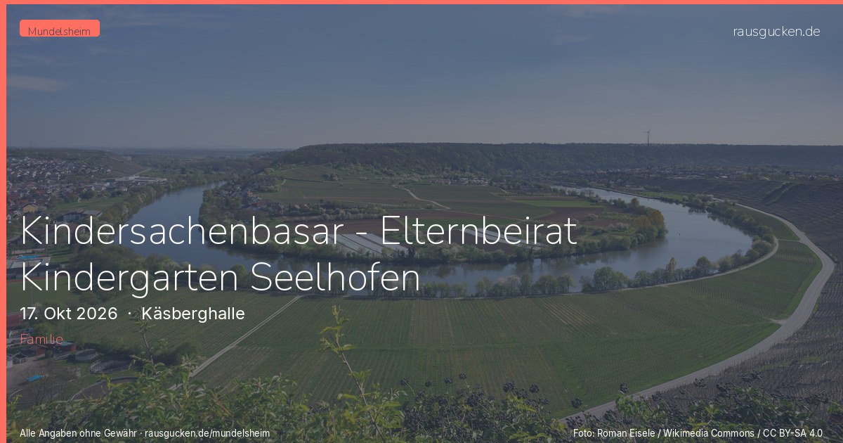 Kindersachenbasar - Elternbeirat Kindergarten Seelhofen – Käsberghalle in Mundelsheim