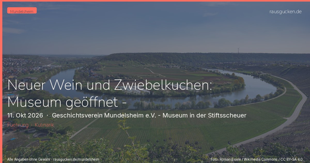 Neuer Wein und Zwiebelkuchen: Museum geöffnet - Geschichtsverein Mundelsheim – Geschichtsverein Mundelsheim e.V. - Museum in der Stiftsscheuer in Mundelsheim