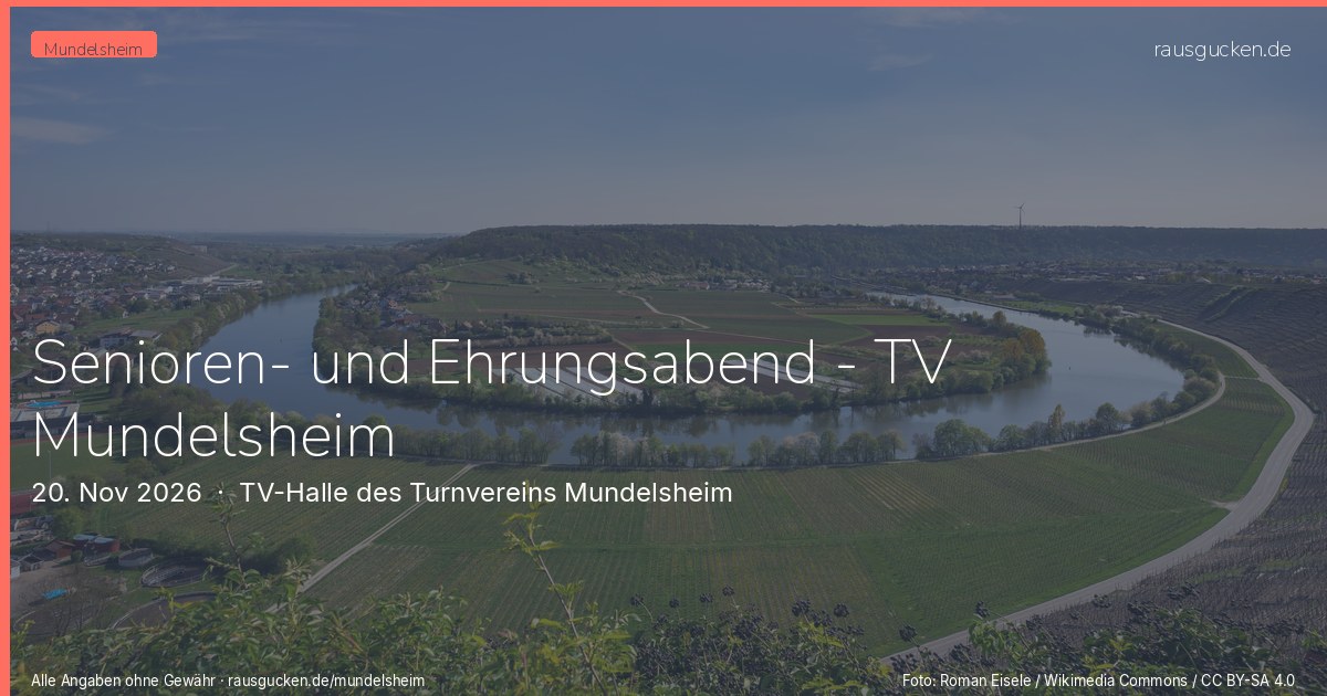 Senioren- und Ehrungsabend - TV Mundelsheim – TV-Halle des Turnvereins Mundelsheim in Mundelsheim