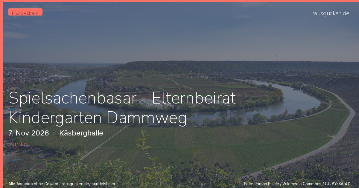Spielsachenbasar - Elternbeirat Kindergarten Dammweg – Käsberghalle in Mundelsheim