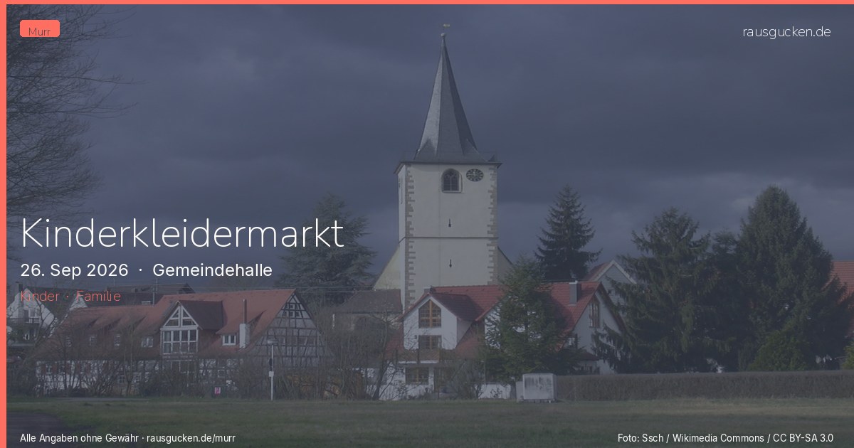 Kinderkleidermarkt – Gemeindehalle in Murr