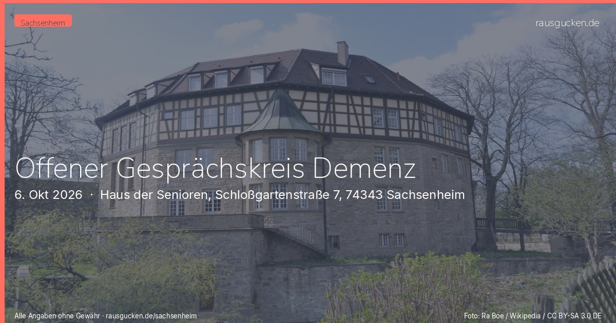 Offener Gesprächskreis Demenz – Bäckerei Clement - Hauptfiliale, Ludwigsburger Straße 40, 74343 Sachsenheim in Sachsenheim