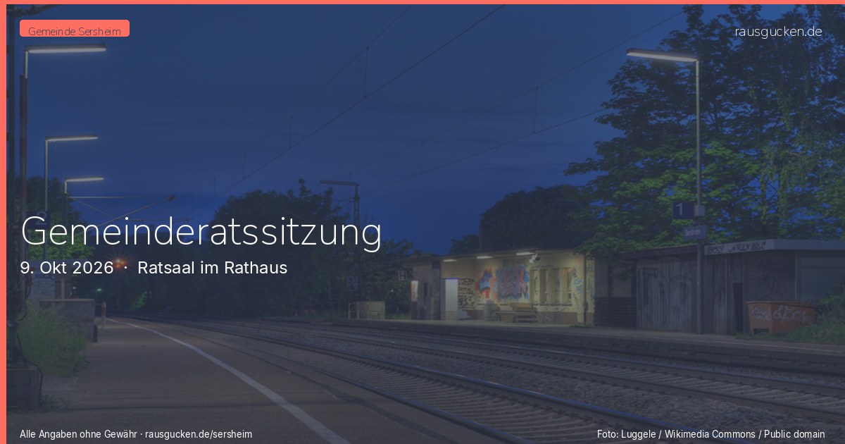 Gemeinderatssitzung – Ratsaal im Rathaus in Sersheim
