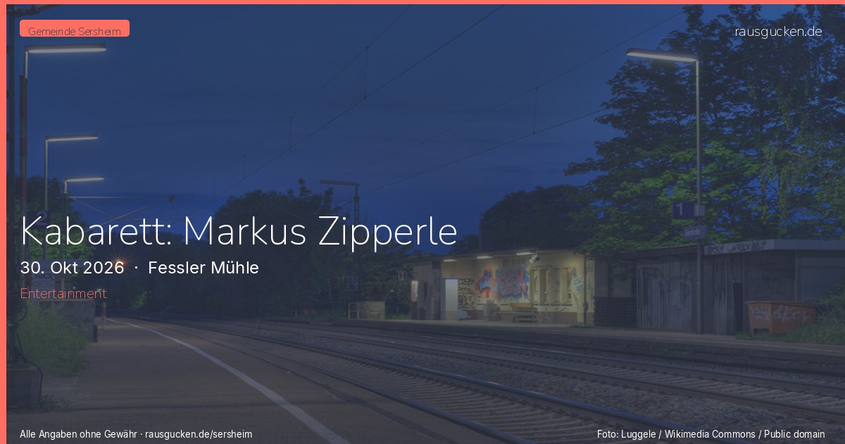 Kabarett: Markus Zipperle – Fessler Mühle in Sersheim