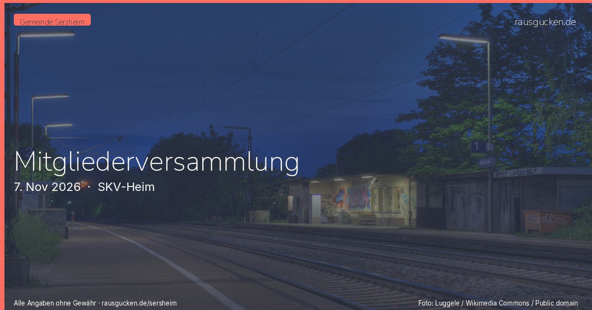 Mitgliederversammlung – SKV-Heim in Sersheim