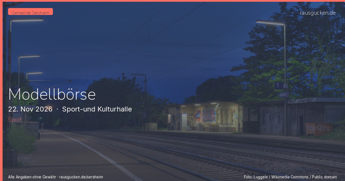 Modellbörse – Sport-und Kulturhalle in Sersheim
